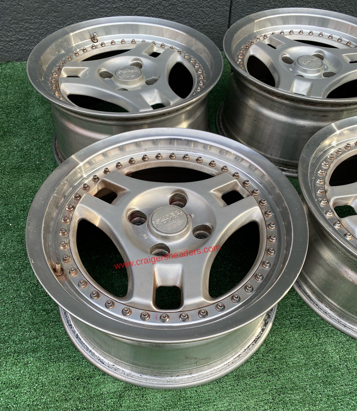 Super Advan SA3 Wheels - 4x114 - 16 x 7 and 16 x 8" Staggered"- Perfect Refinish Canidate