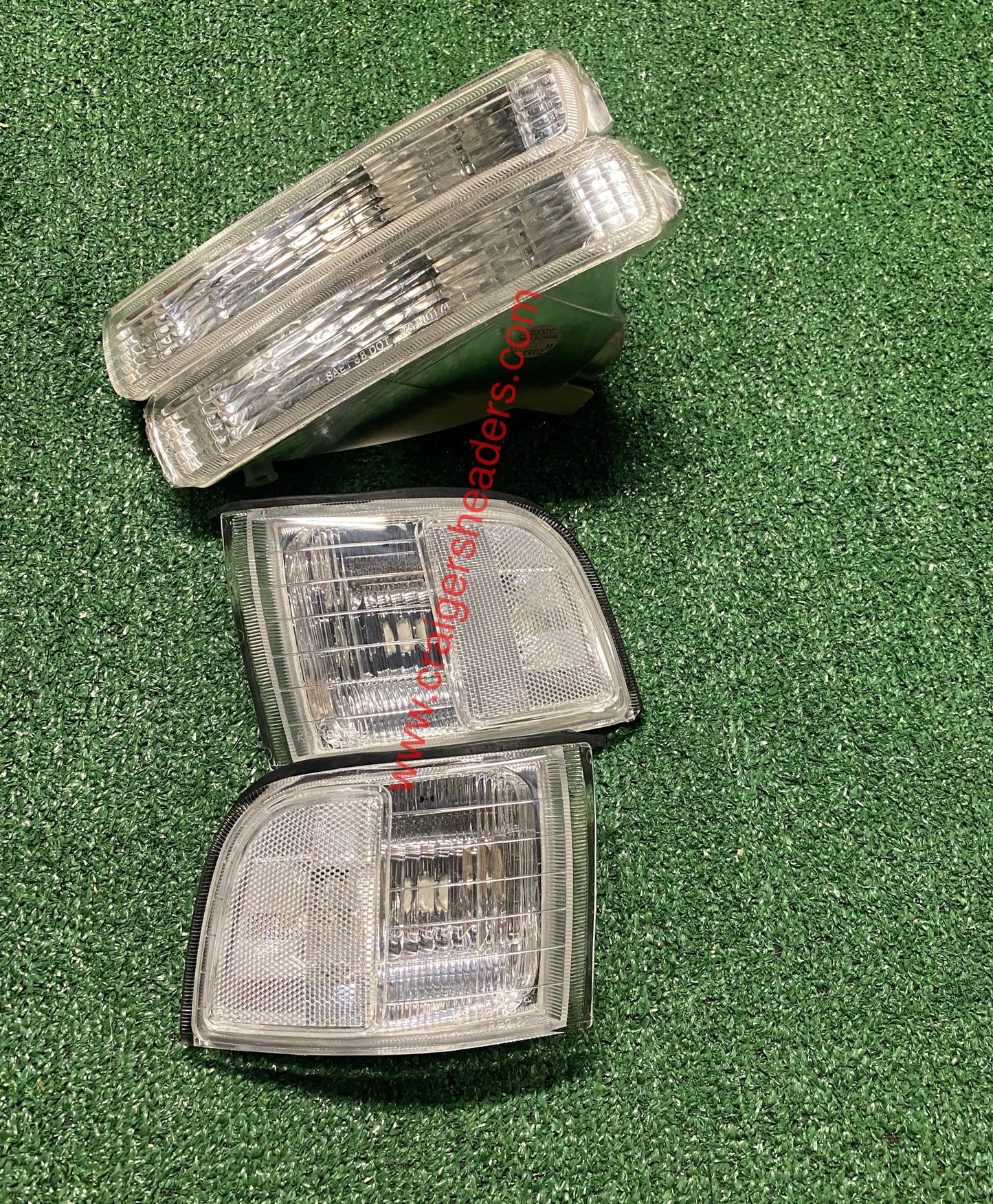 91-95 Acura Legend 4d Clear Corner Lights + Bumper Signal Lights Lamp